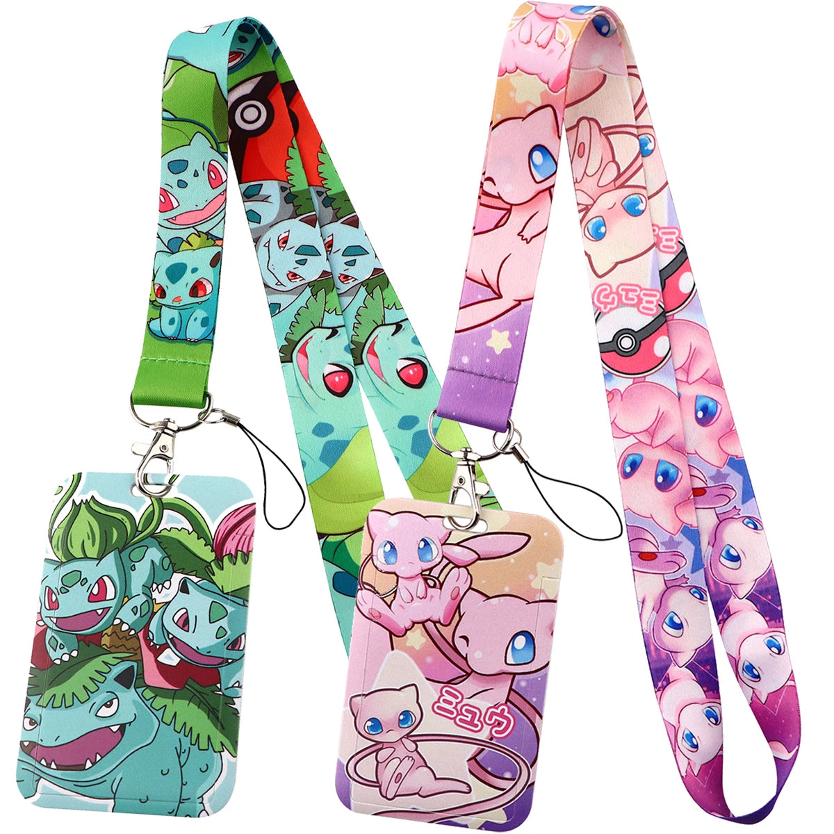 Lanyards Keychain Animated Cartoon Badge Holder ID Credit Card Pass Hang Rope Lanyard For Keys Anime Accessories Gifts